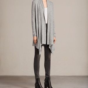 All Saints Keld Olivo Cardigan Gray Size Small